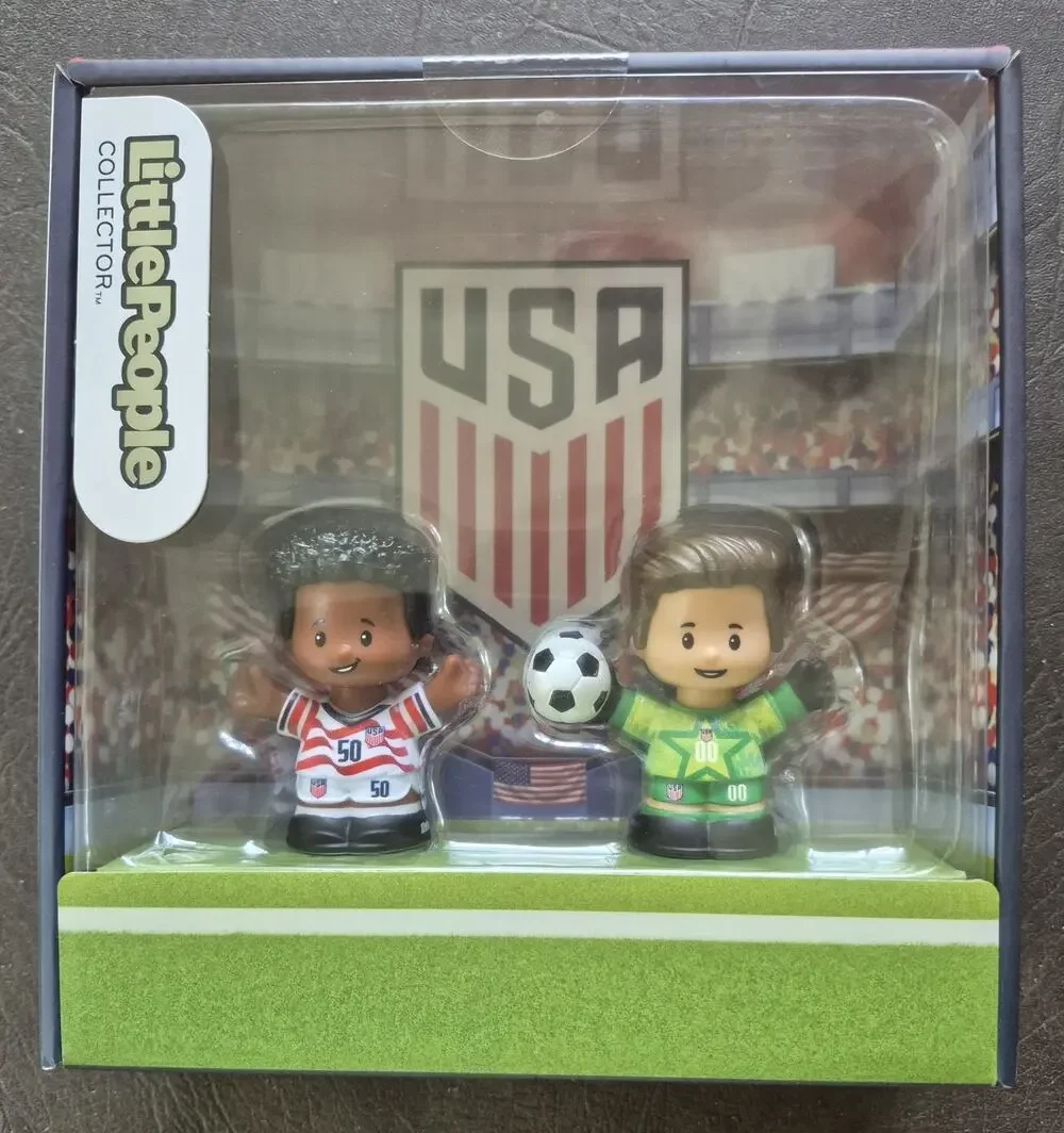 Fisher Price Little People USA Soccer Goalie Striker Figurines 2026 NEW in Box